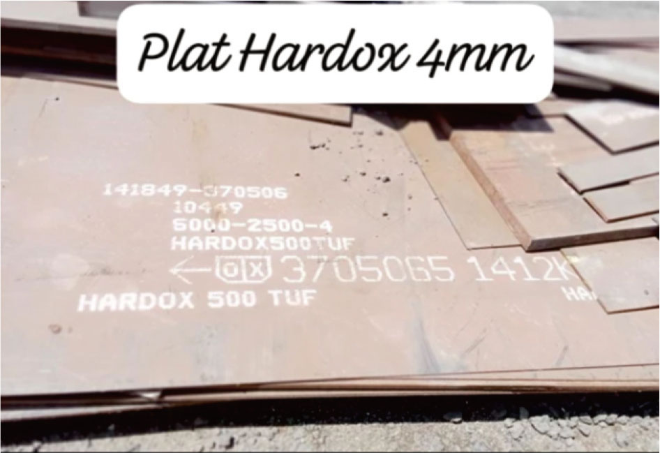 plat besi / plat baja HARDOX 450/500 TBL 4MM X 1200 X 2500